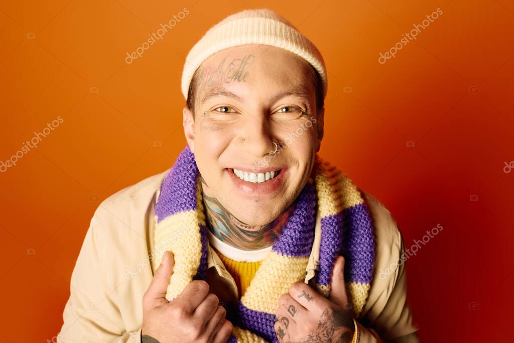 Jesienne liście i skrzynka z plonami na działce.